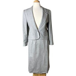 Vintage Pendleton Womens Light Gray Wool Pencil Skirt Suit - Mixed Size 10 / 12P